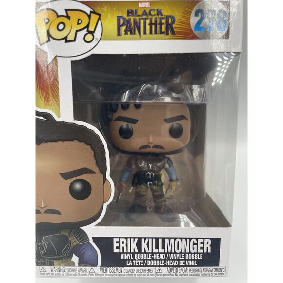 Erik Killmonger Funko Pop! #278 Black Panther - Fast Shipping! - Picture 2 of 7